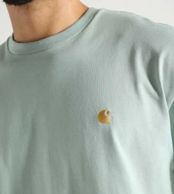 Carhartt WIP Chase T-Shirt Frosted Green Gold