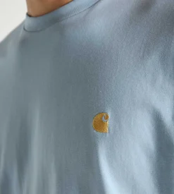 Carhartt WIP Chase T-Shirt Frosted Blue Gold