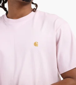 Carhartt WIP Chase T-Shirt Air Pink Gold