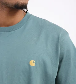 Carhartt WIP Chase T-Shirt Silver Pine Gold