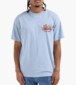 Carhartt WIP Crab Paint T-Shirt Frosted Blue