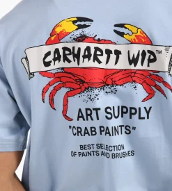 Carhartt WIP Crab Paint T-Shirt Frosted Blue