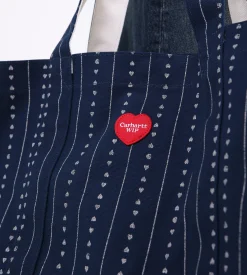 Carhartt WIP Drewe Tote Big Heart C Pinstripe Ink Natural
