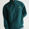 Carhartt WIP Half Zip American Script Sweater Malachite