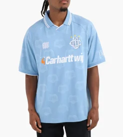 Carhartt WIP Hartt’s Football T-Shirt Heart Train Jacquard Bluebird
