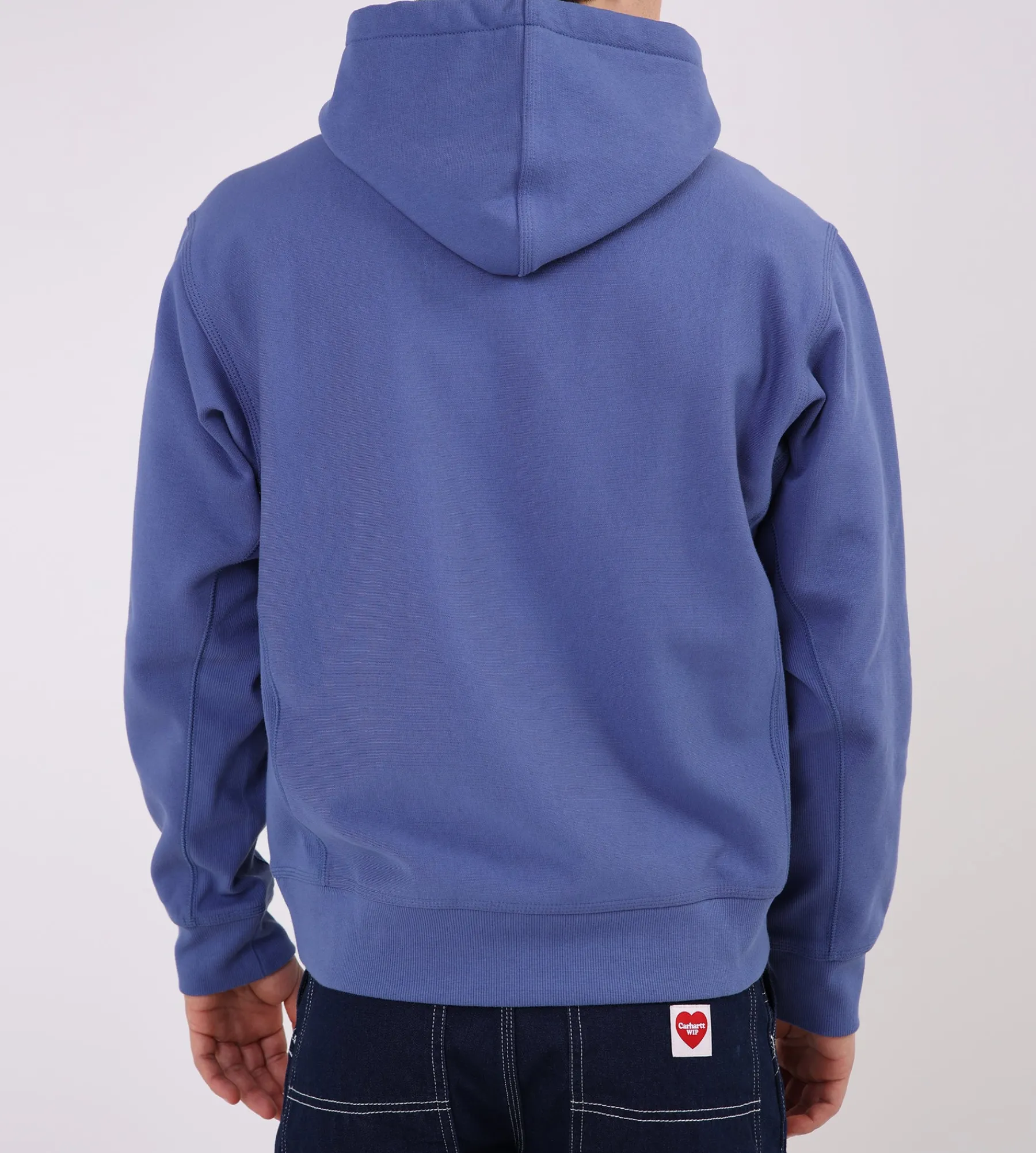 Carhartt WIP Hooded American Script Sweater Blue Iris