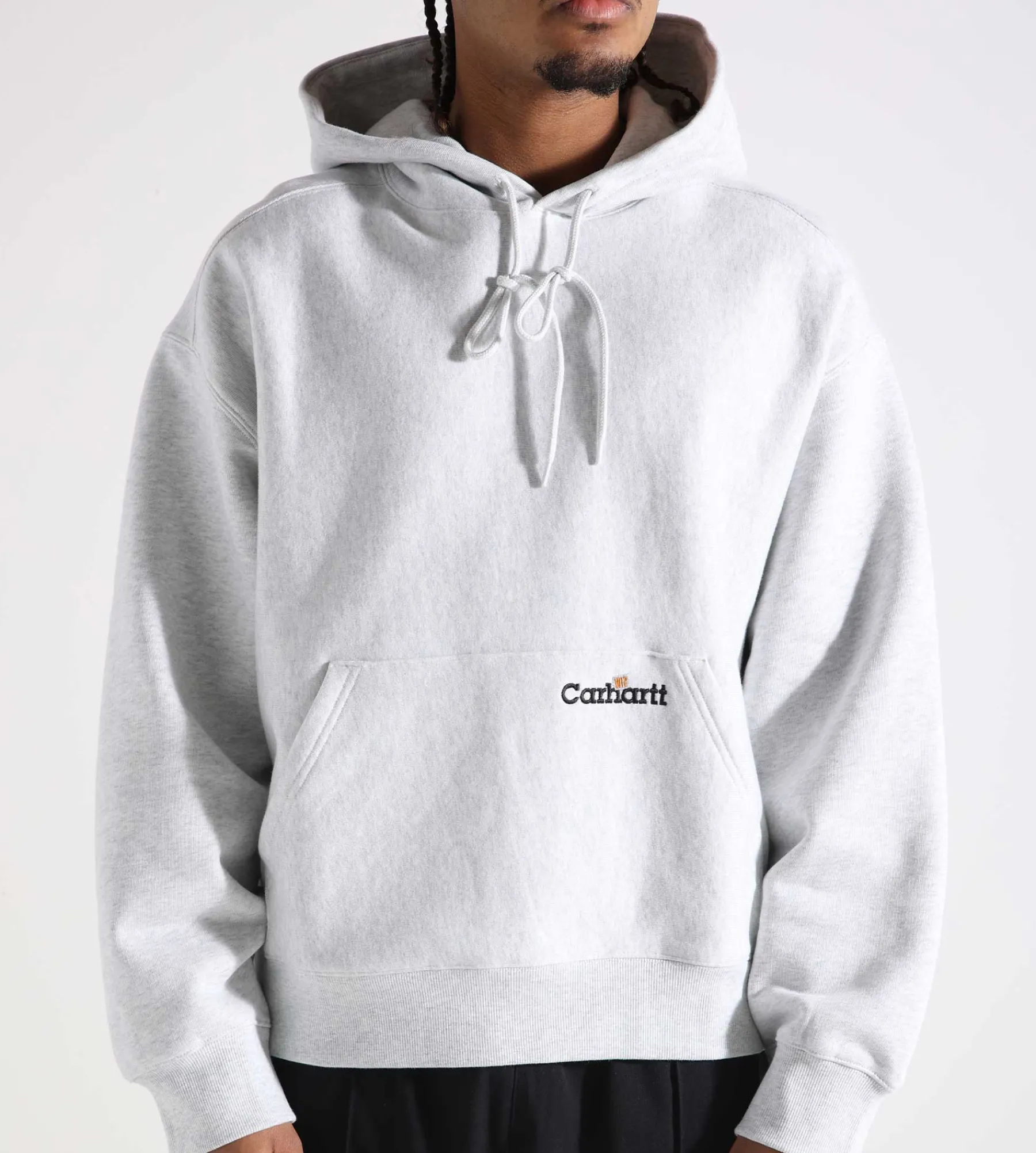 Carhartt WIP Label Script Hoodie Ash Heather