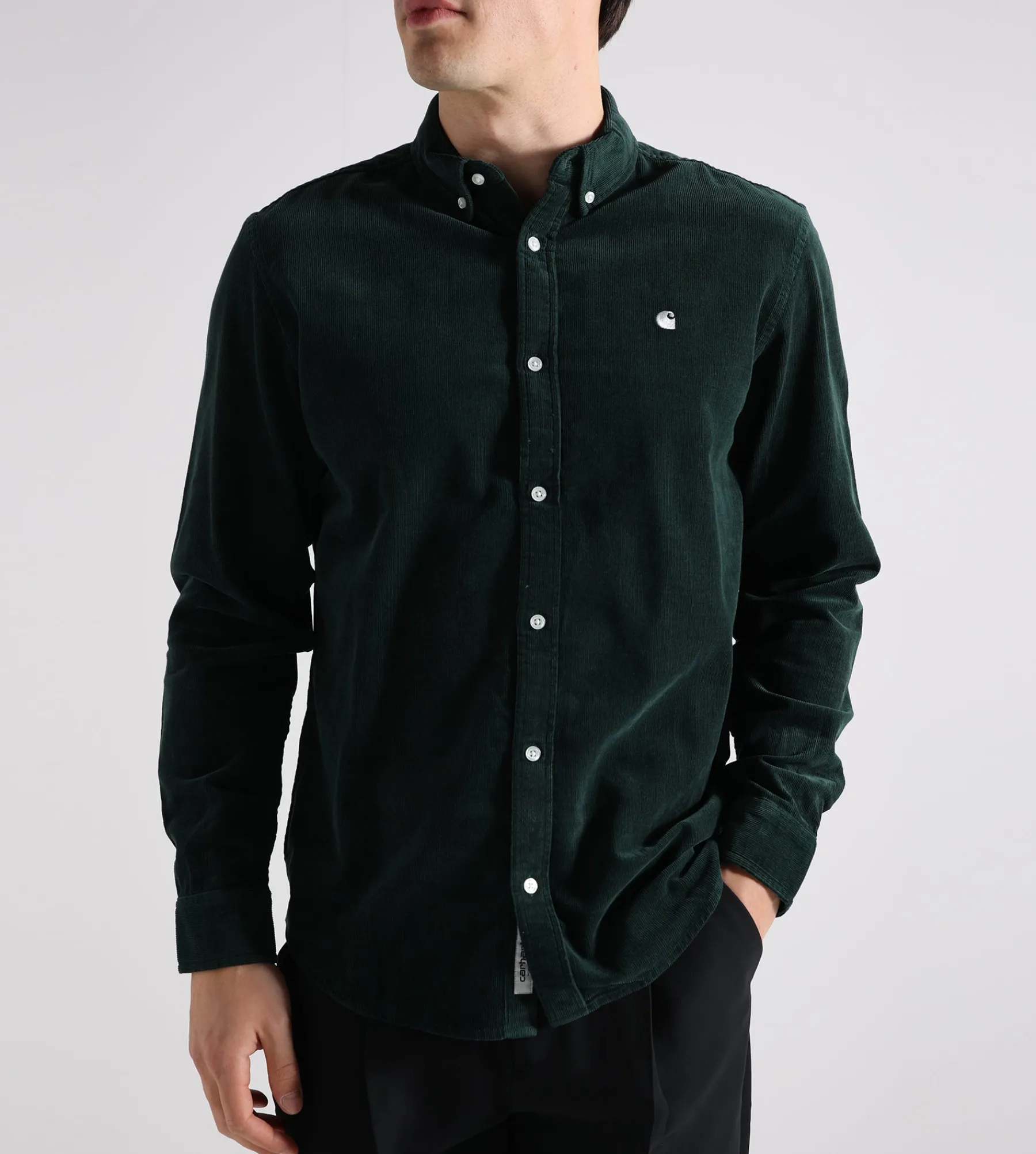 Carhartt WIP Madison Fine Cord Shirt Green Wax