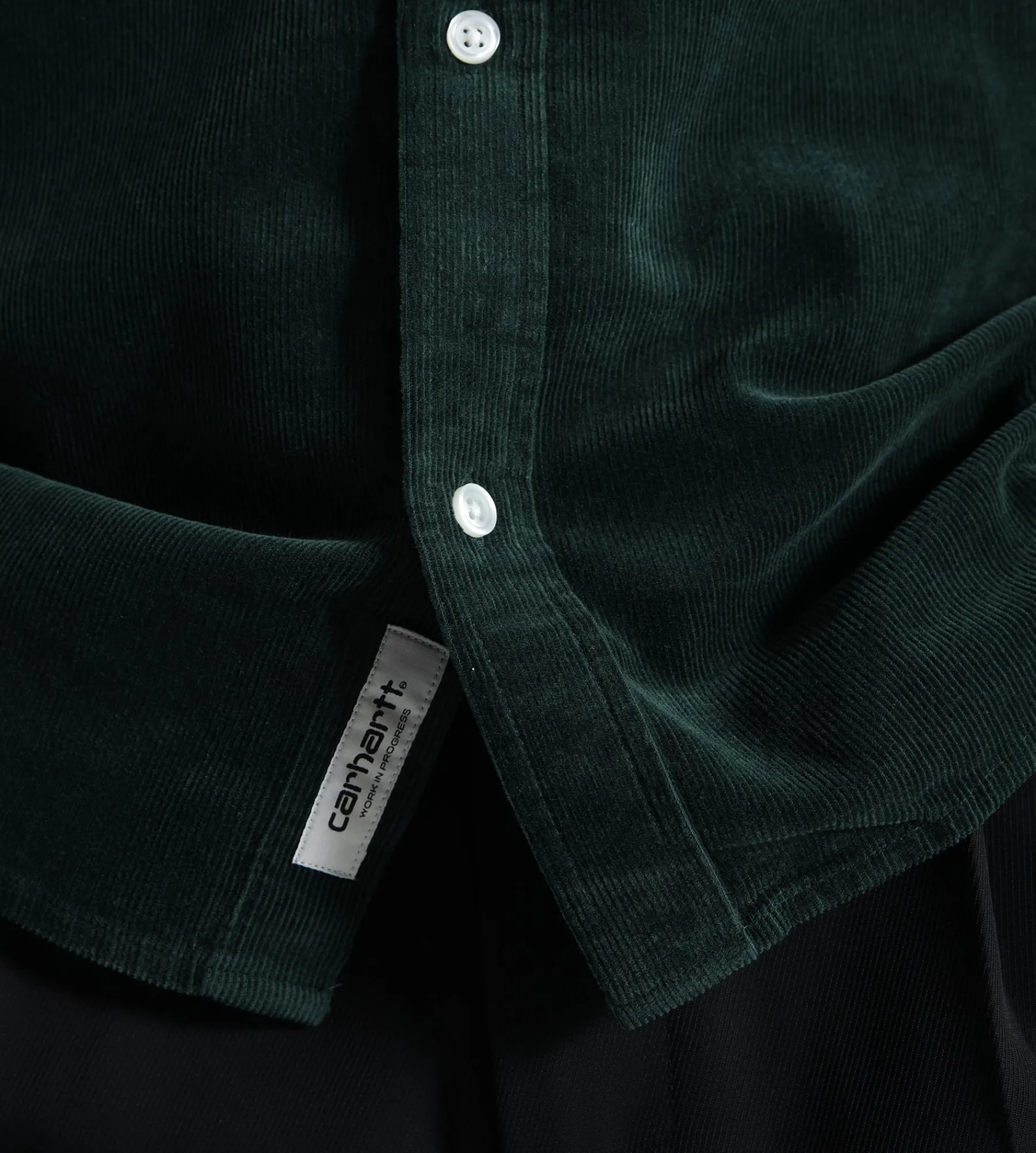 Carhartt WIP Madison Fine Cord Shirt Green Wax