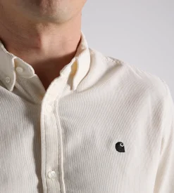 Carhartt WIP Madison Fine Cord Shirt Wax Black