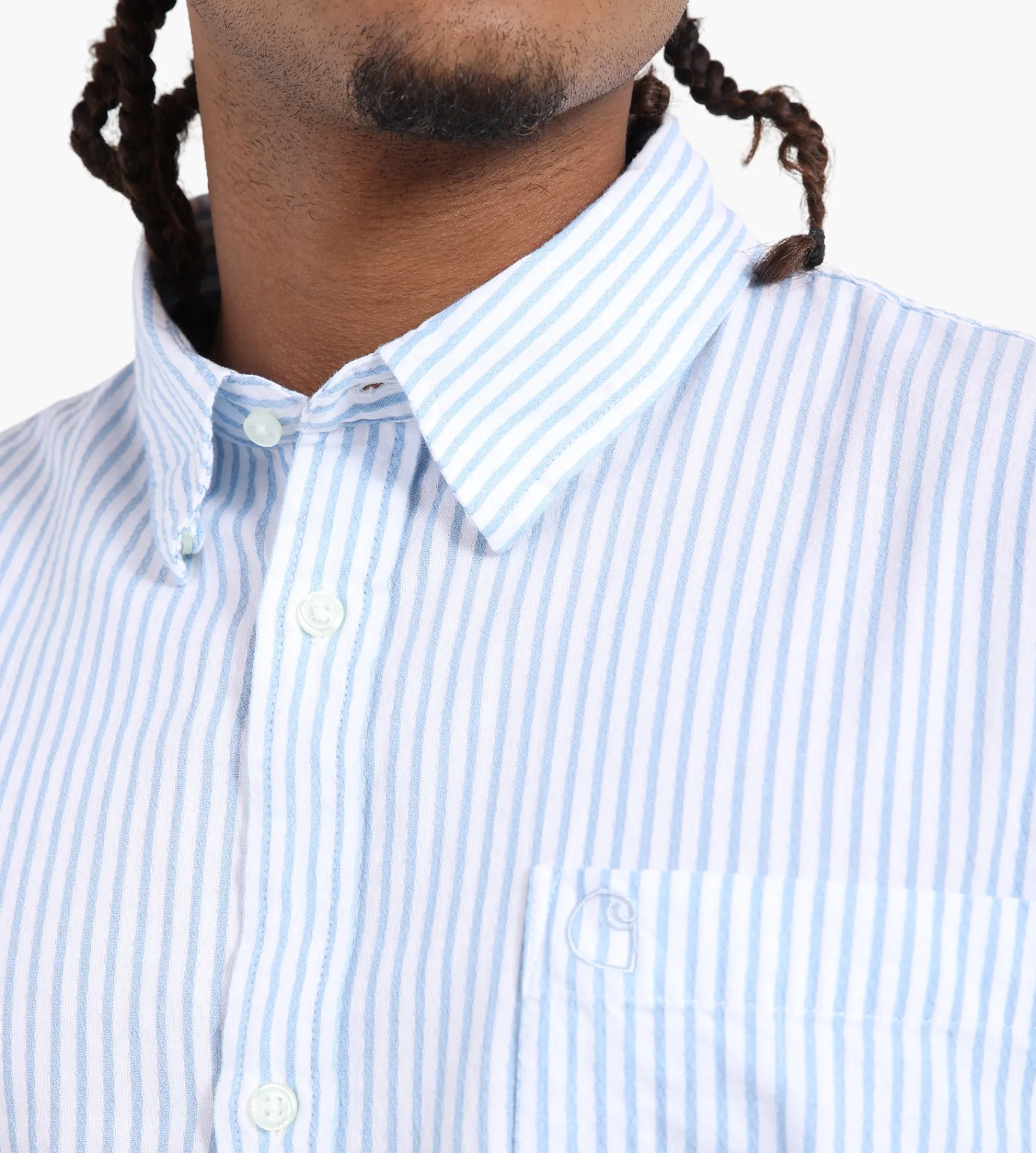 Carhartt WIP Phelps Shirt Phelps Stripe Bluebird