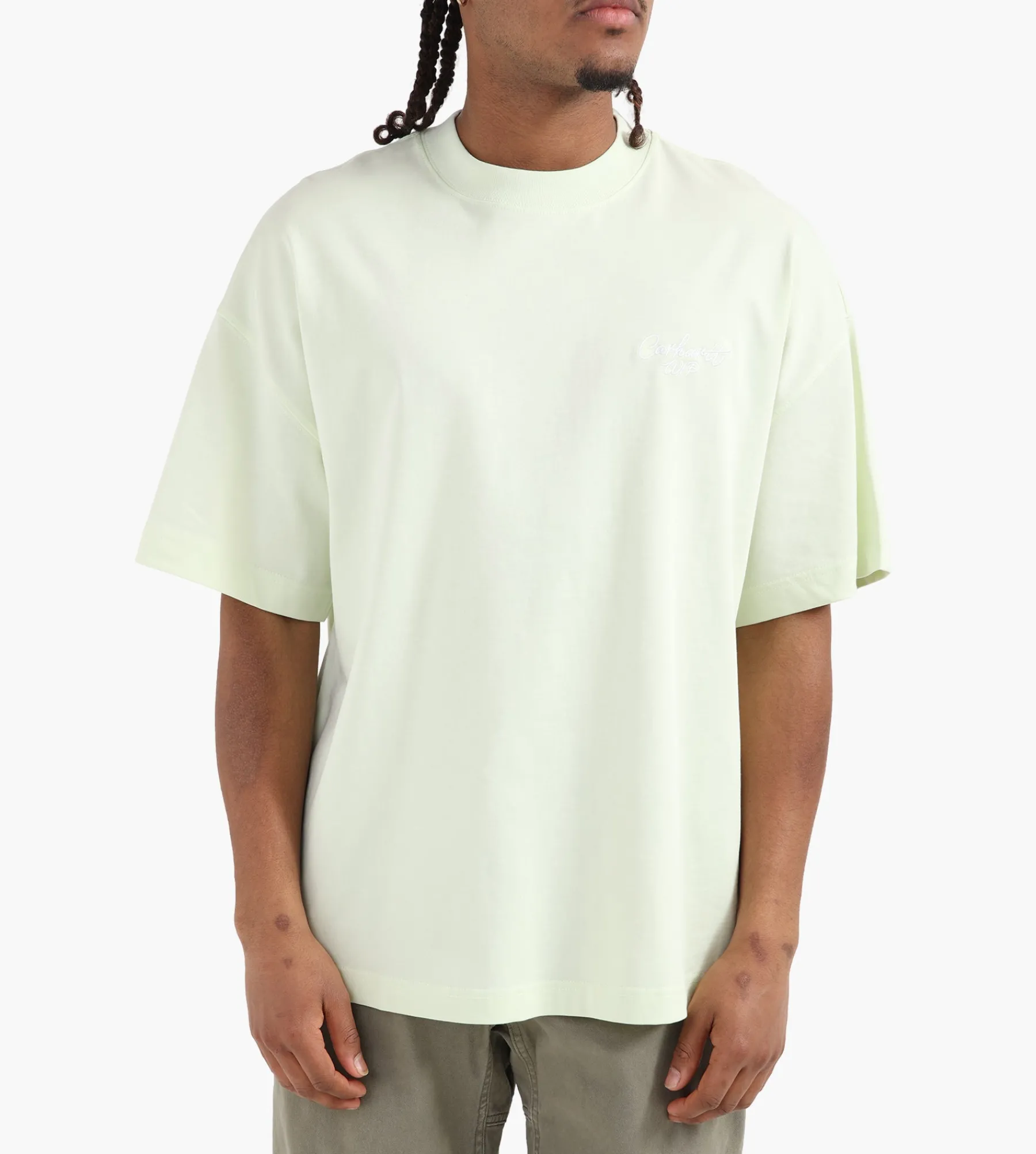 Carhartt WIP Signature Script T-Shirt Air Green White