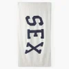 Carne Bollente Game On, Clothes Off Cream Blue Blanket