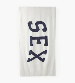Carne Bollente Game On, Clothes Off Cream Blue Blanket