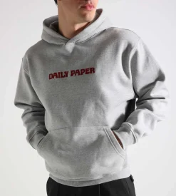 Daily Paper Chain Stitch Oversized Hoodie Grey