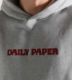 Daily Paper Chain Stitch Oversized Hoodie Grey