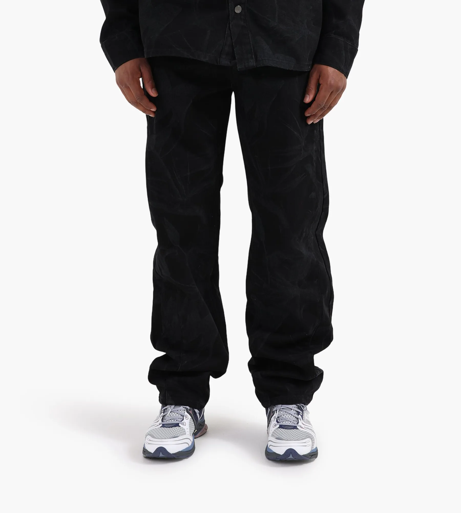 Daily Paper Floral Laser Jeans Black