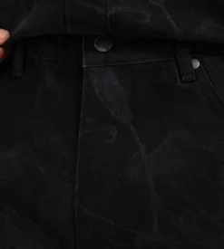 Daily Paper Floral Laser Jeans Black