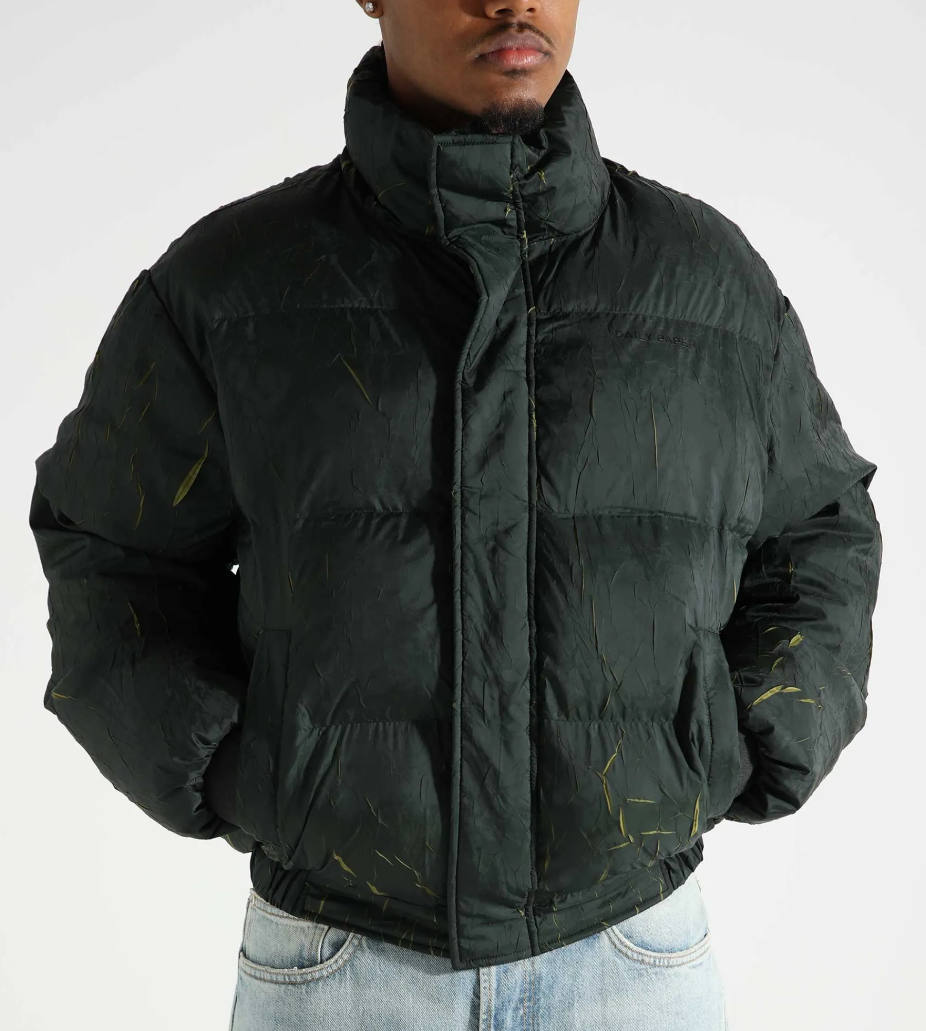 Daily Paper Renako Puffer Jacket Jet Black