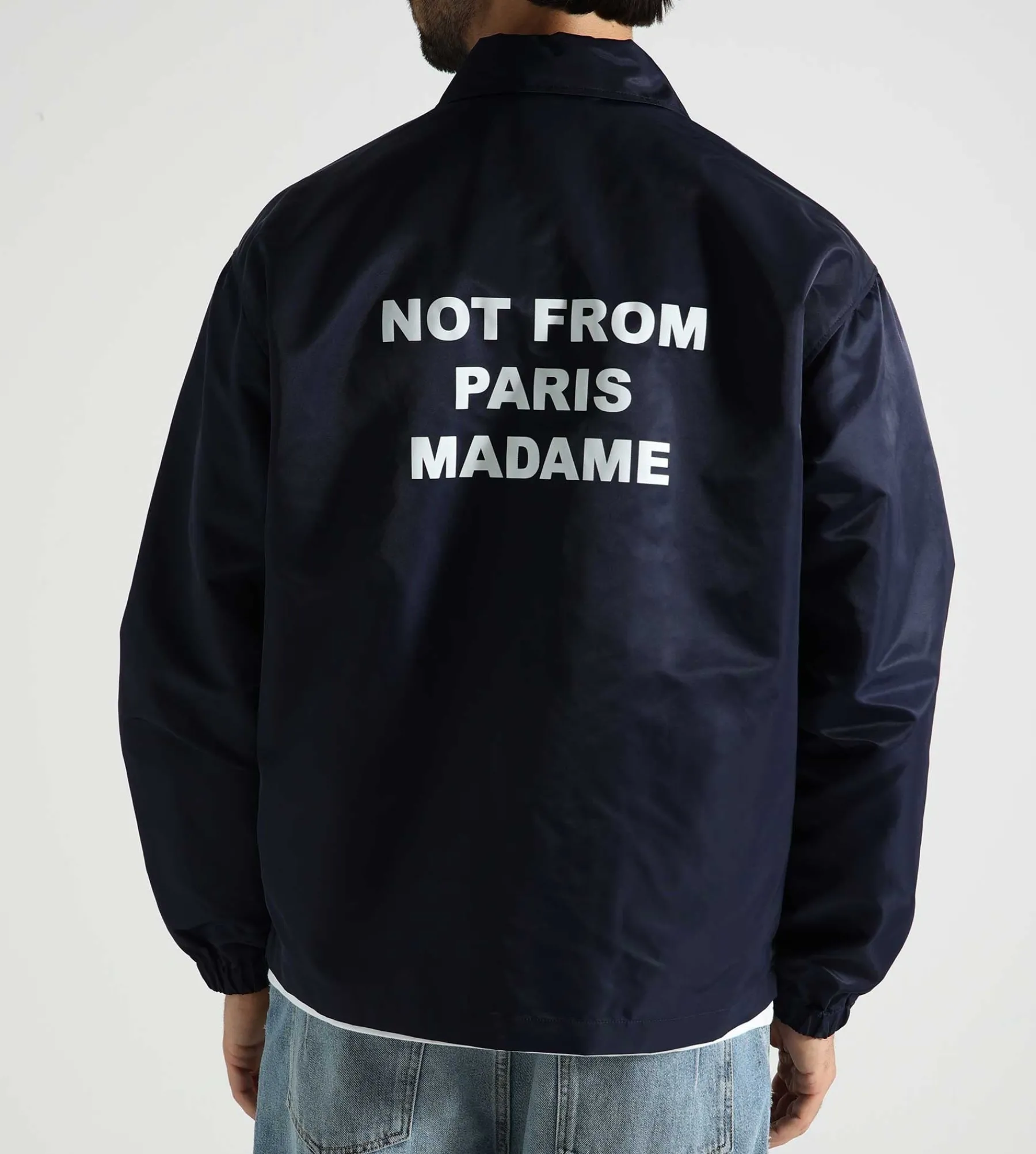 Drôle de Monsieur La Veste Slogan Navy