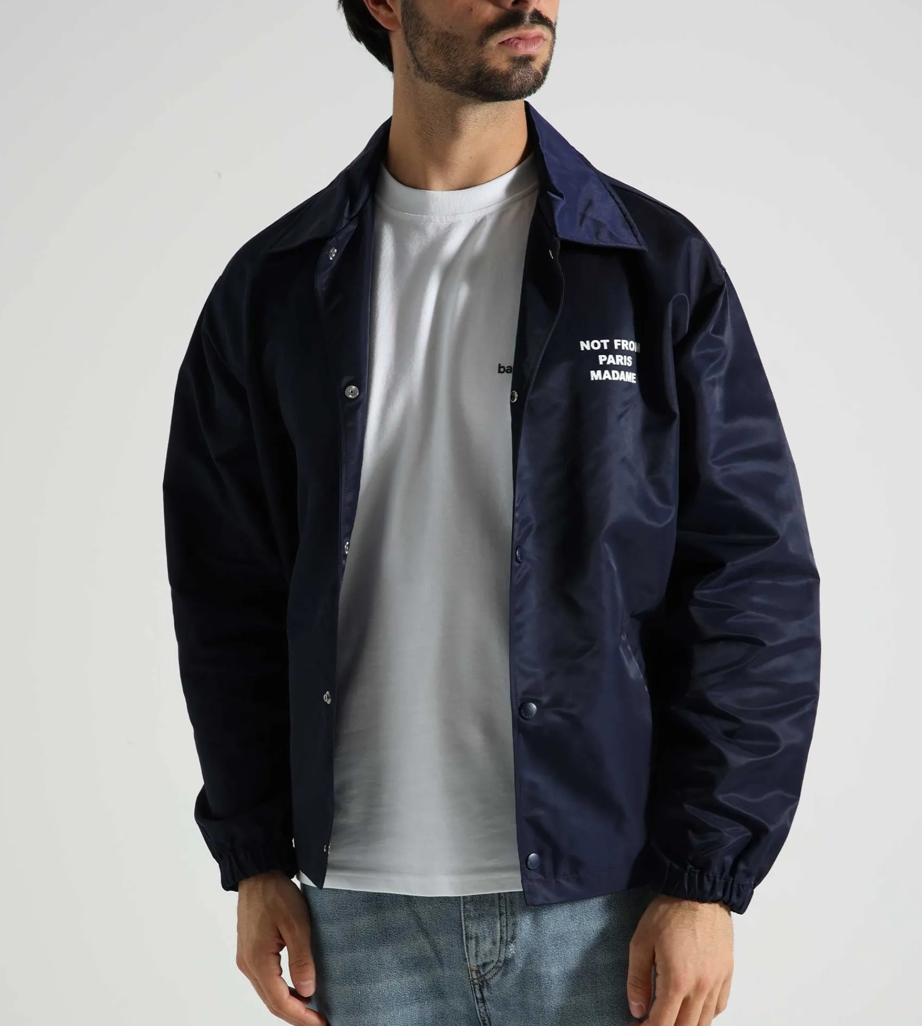 Drôle de Monsieur La Veste Slogan Navy