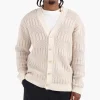 Drôle de Monsieur Le Cardigan Torsades Bicolore Off White