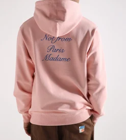 Drôle de Monsieur Le Hoodie Slogan Cursive Light Pink