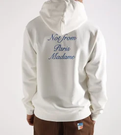 Drôle de Monsieur Le Hoodie Slogan Cursive Off White