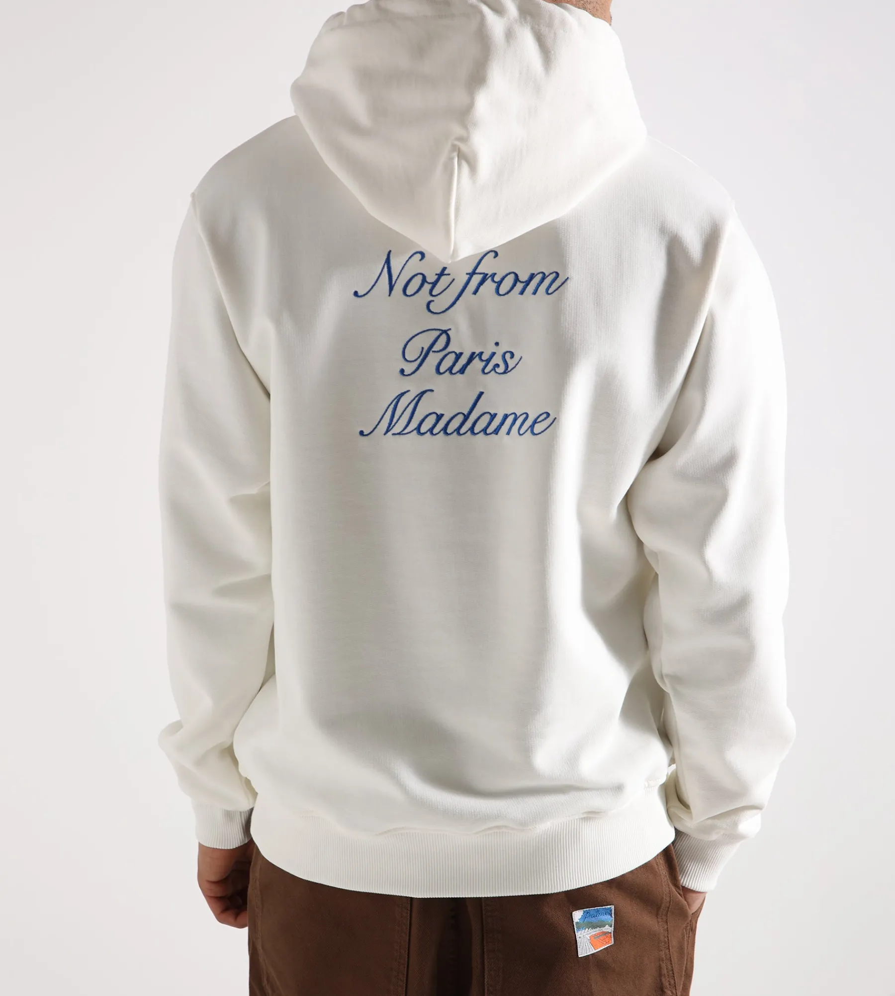 Drôle de Monsieur Le Hoodie Slogan Cursive Off White