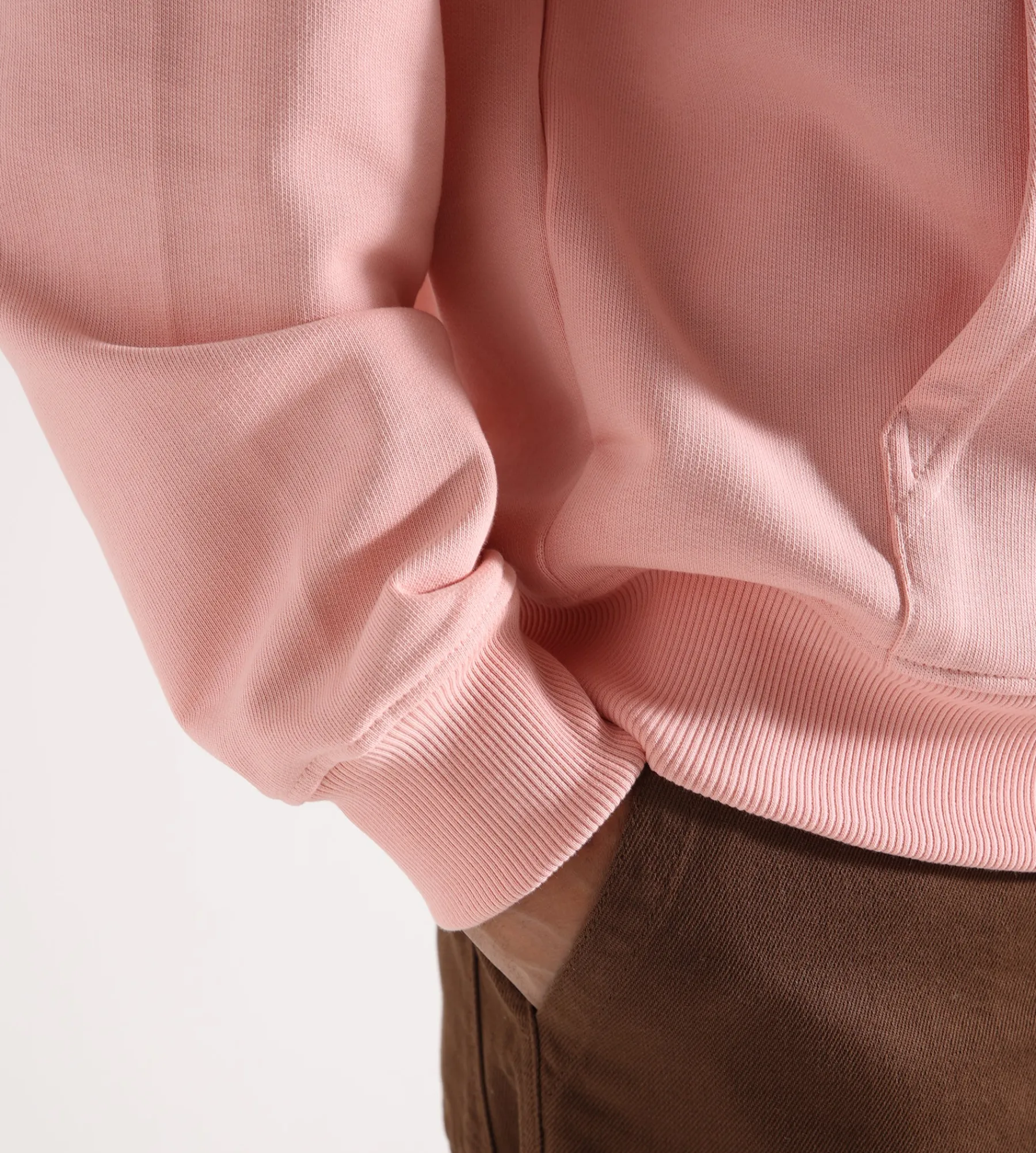 Drôle de Monsieur Le Hoodie Slogan Cursive Light Pink