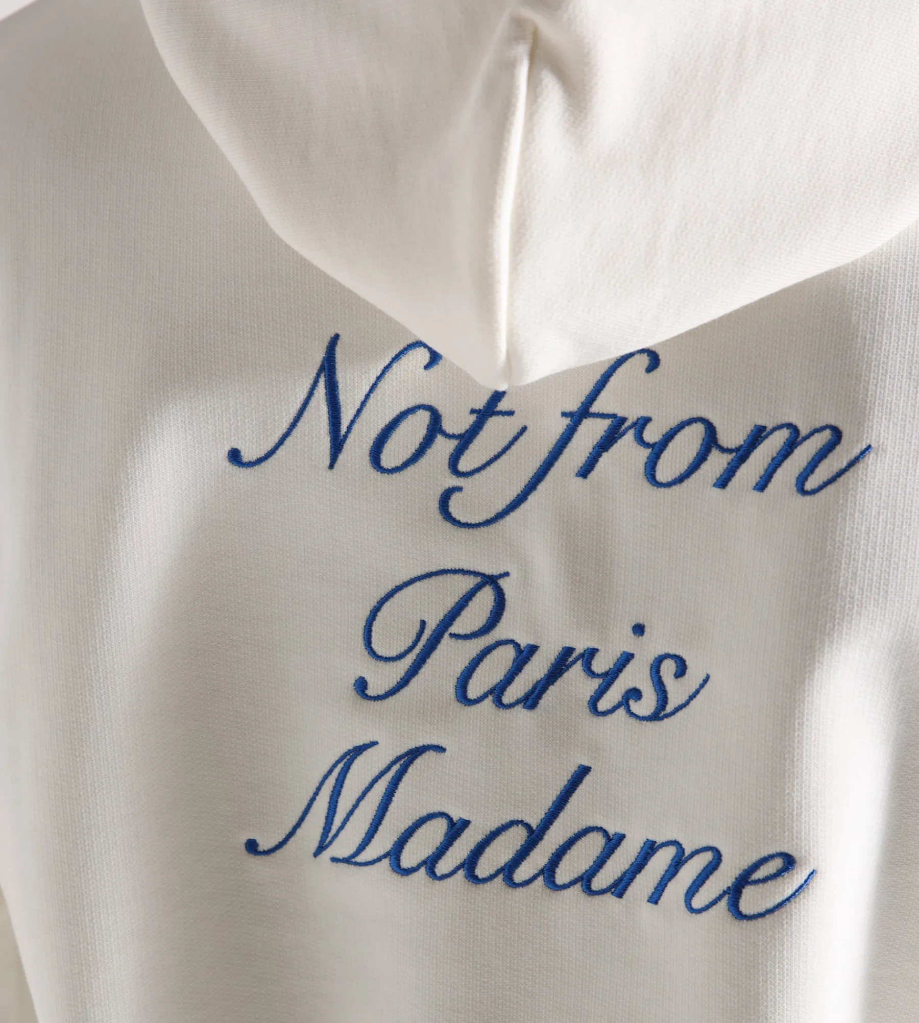 Drôle de Monsieur Le Hoodie Slogan Cursive Off White