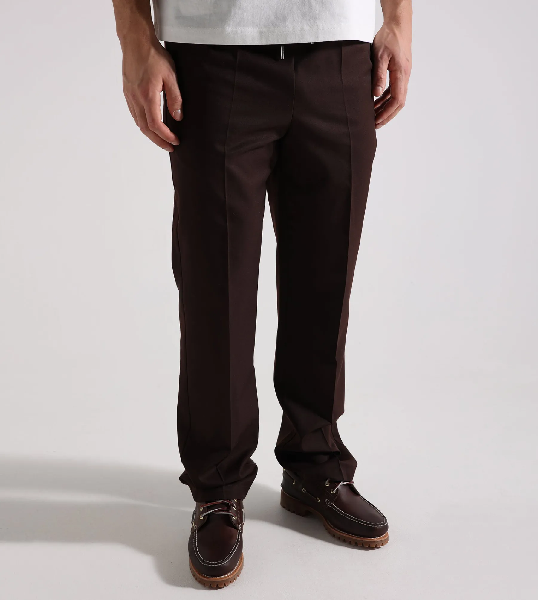 Drôle de Monsieur Le Pantalon Droit Laine Dark Brown