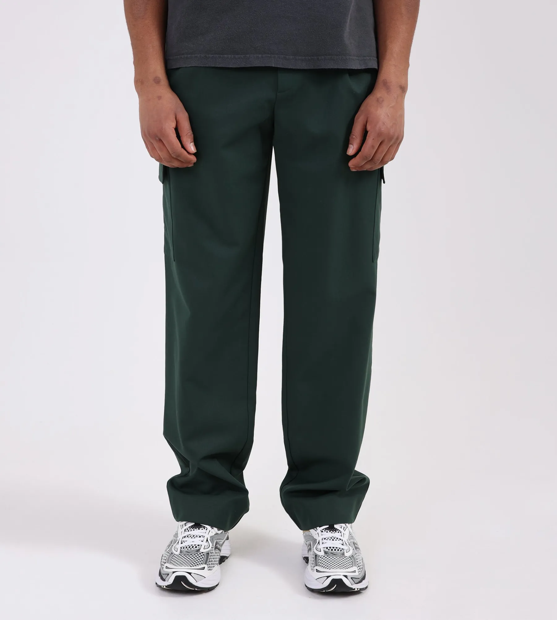 Drôle de Monsieur Le Pantalon Cargo Laine Forest Green