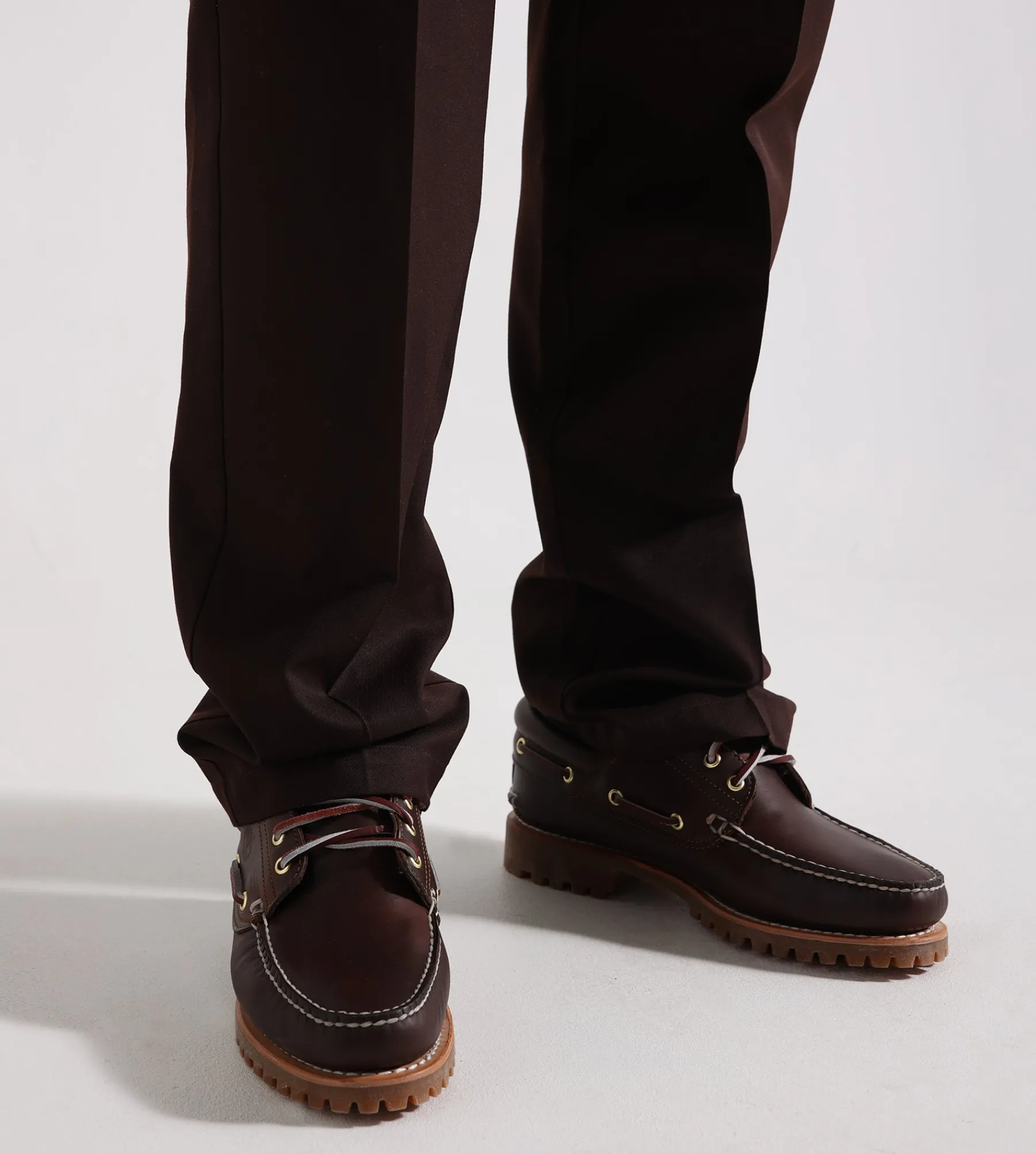 Drôle de Monsieur Le Pantalon Droit Laine Dark Brown