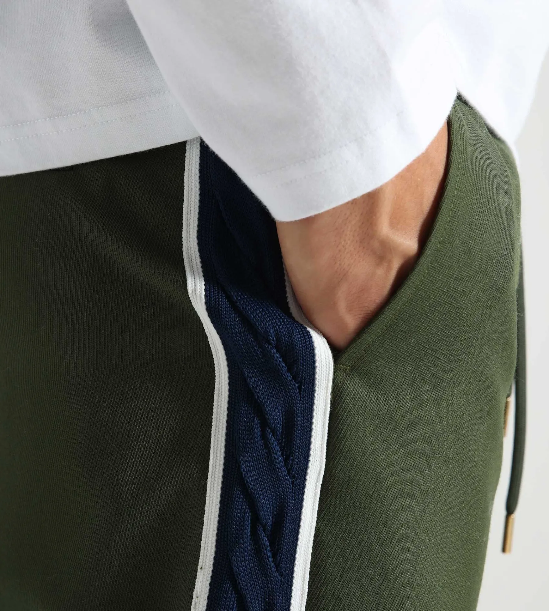 Drôle de Monsieur Le Pantalon Torsades Kaki