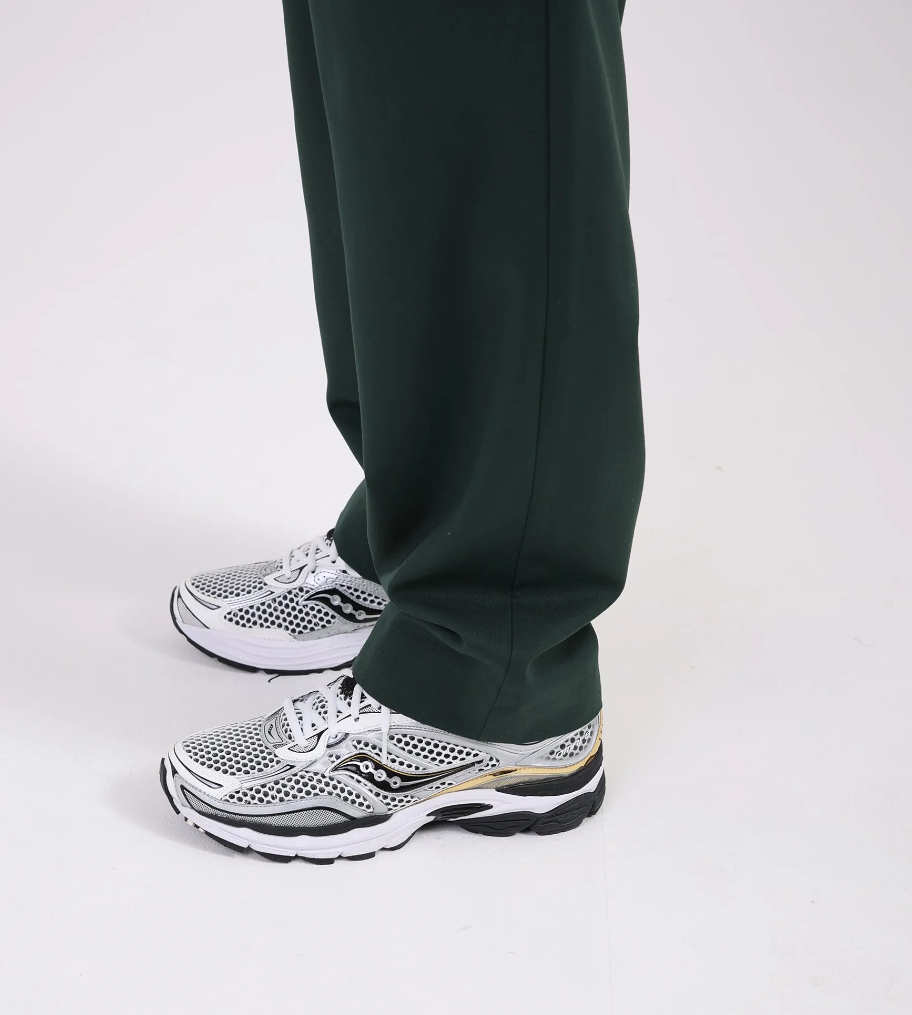 Drôle de Monsieur Le Pantalon Cargo Laine Forest Green