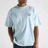 Drôle de Monsieur Le T-Shirt Slogan Light Blue