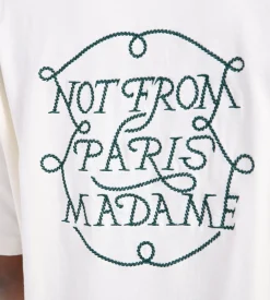 Drôle de Monsieur Le T-shirt Slogan Tresses Off White