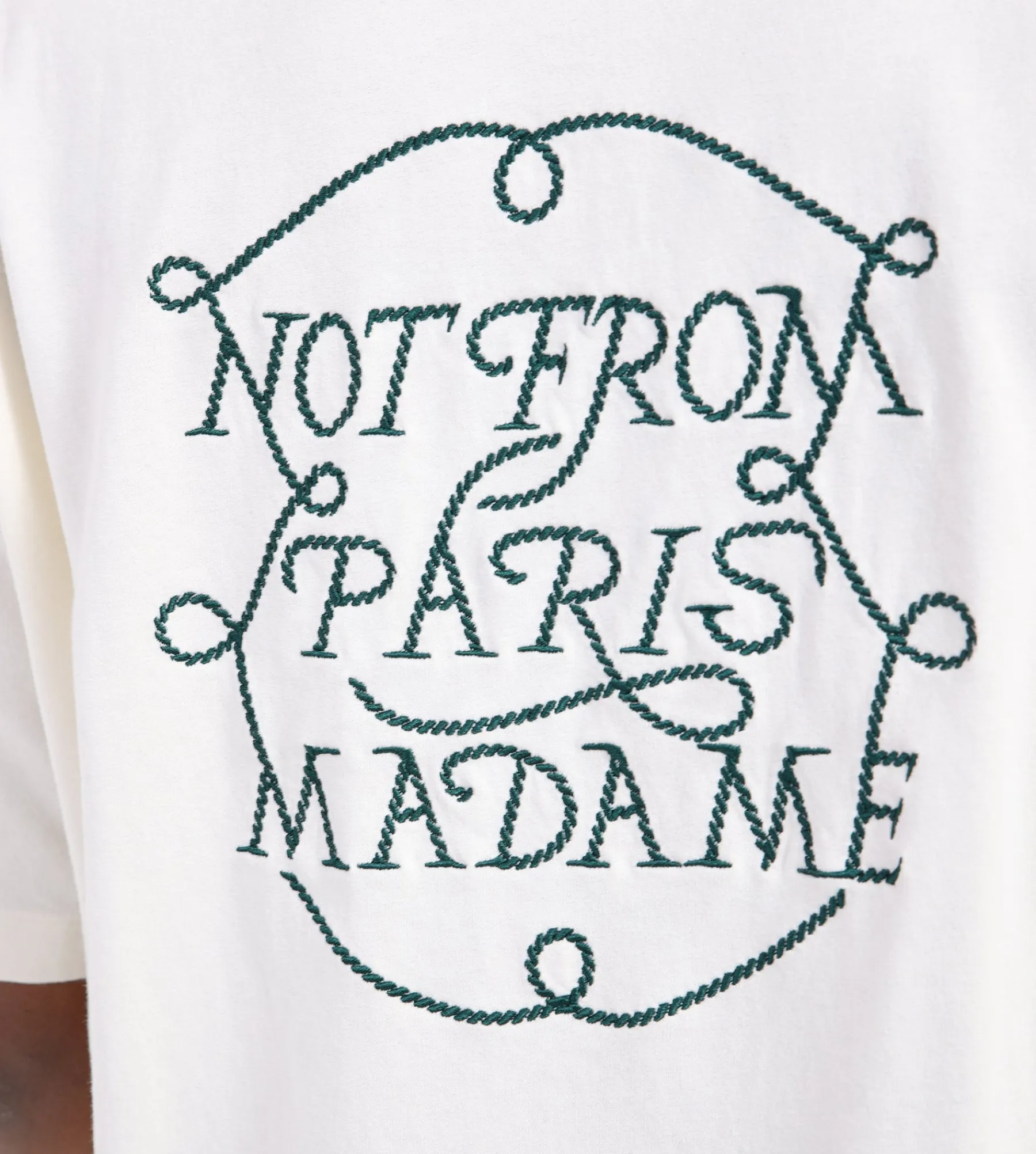 Drôle de Monsieur Le T-shirt Slogan Tresses Off White