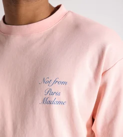 Drôle de Monsieur Le T-Shirt Slogan Cursive Light Pink