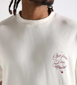 Drôle de Monsieur Le T-Shirt Slogan Vignes Cream