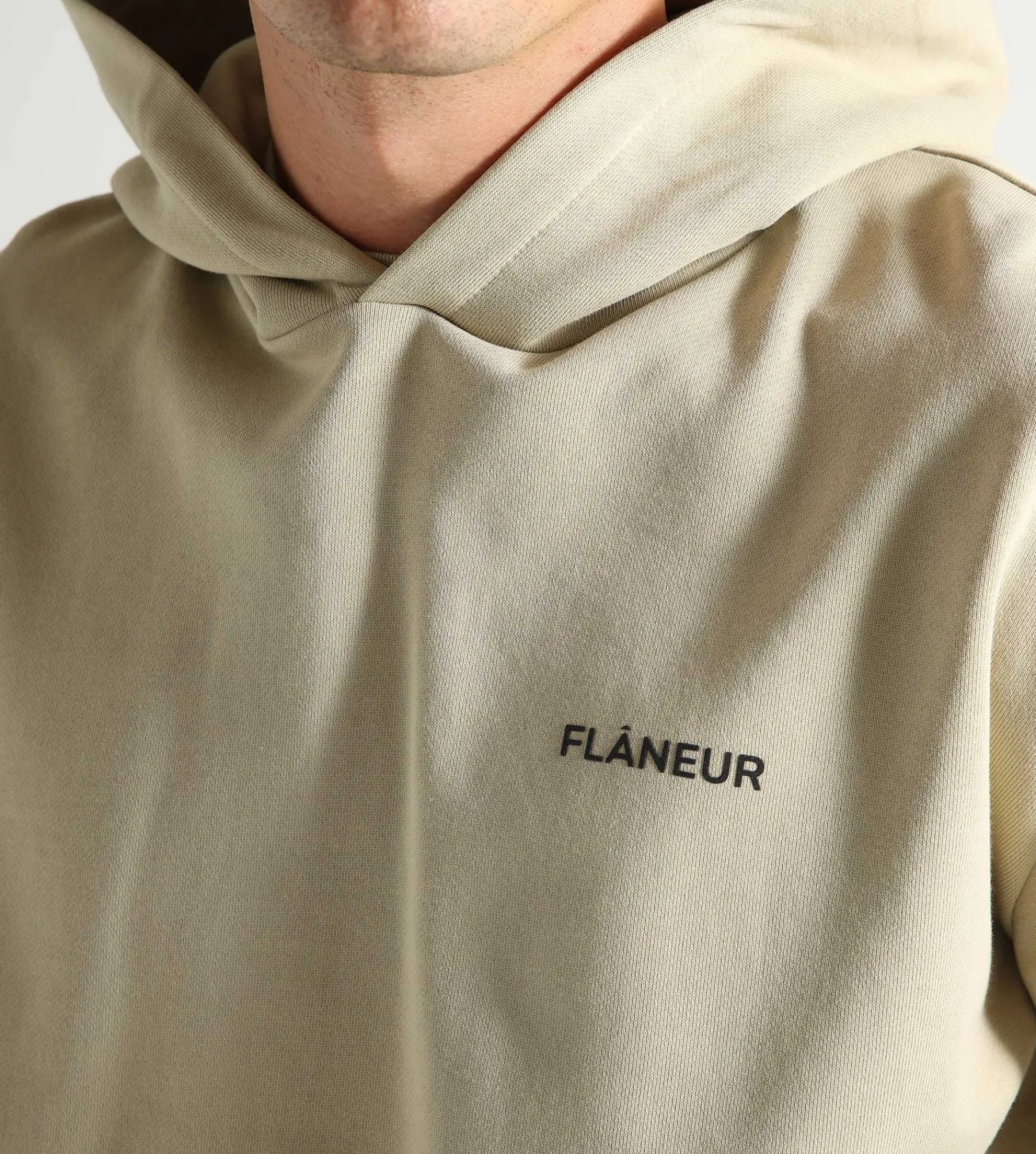 Flâneur Essential Logo Hoodie Beige