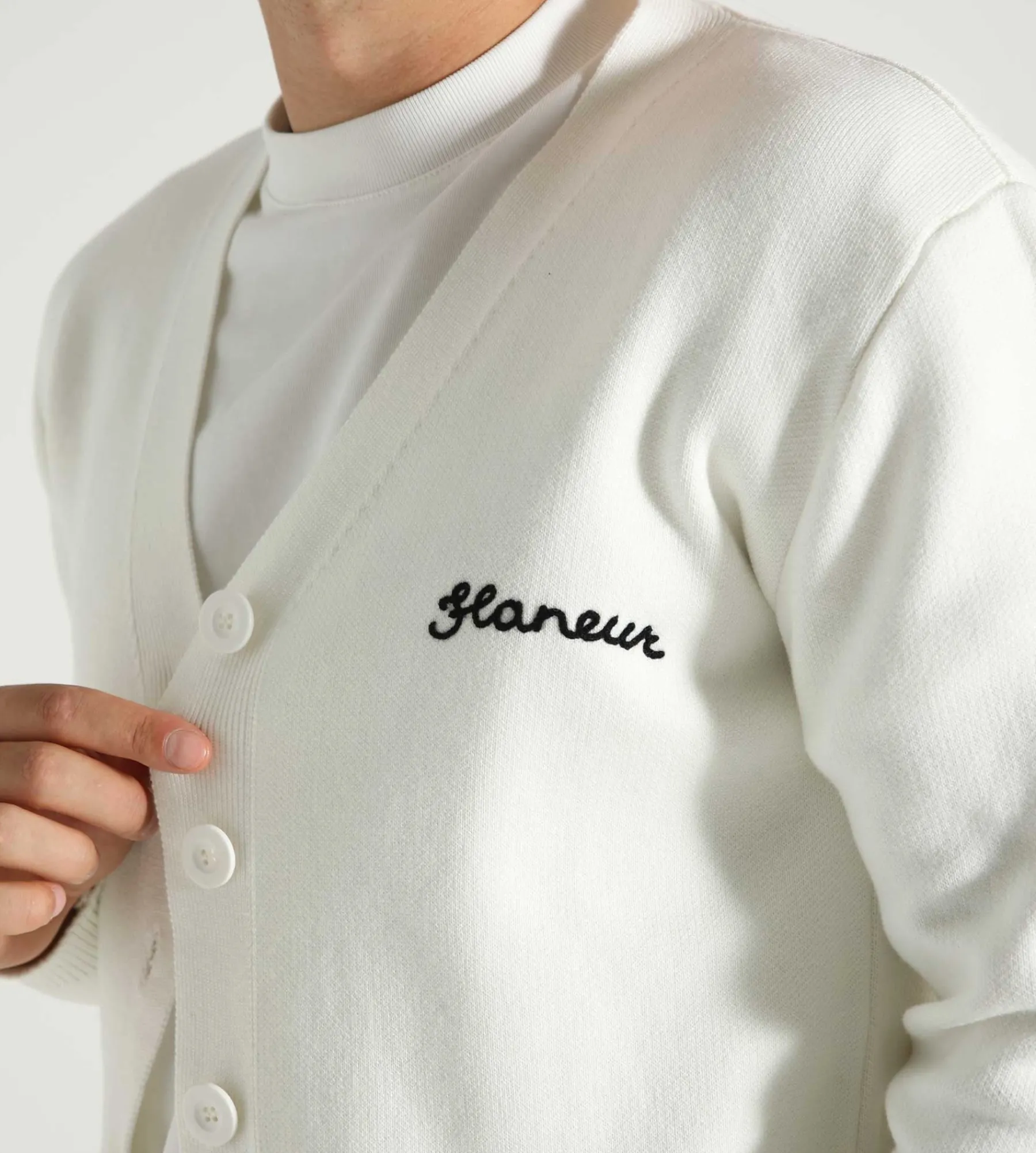 Flâneur Signature Cardigan Creme