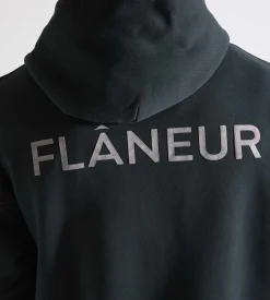 Flâneur Washed Hoodie Black