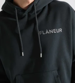 Flâneur Washed Hoodie Black