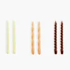 HAY Candle Long Mix Set Of 6 Citrus Dark Peach Brown