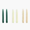 HAY Candle Twist Set Of 6 Green Citrus Beige
