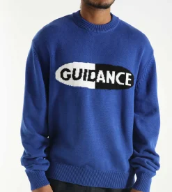 Lack of Guidance David Knit Sweater Cobalt