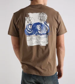 Libertine-Libertine Beat Litho T-Shirt 1868 Tobacco