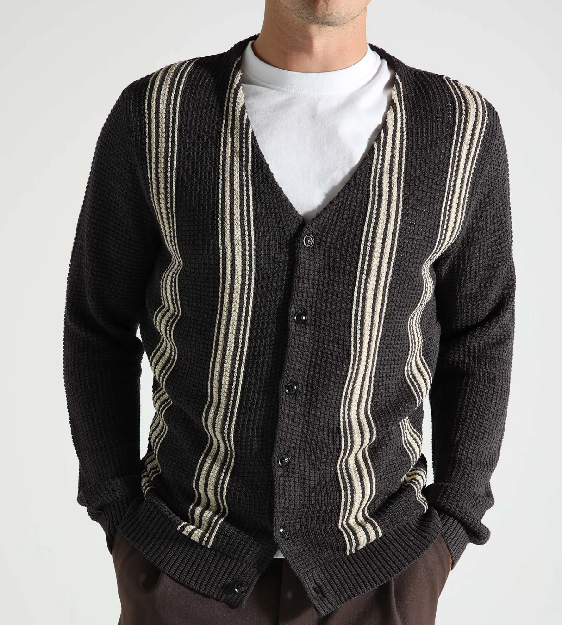 Magic Castles Frank Cardigan Charcoal Mesh